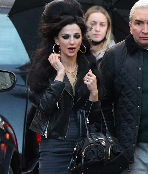 Back To Black 2024 Marisa Abela Black Biker Leather Jacket