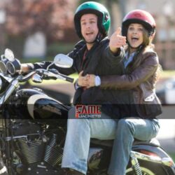 Bedtime Stories Jill Keri Russell Brown Leather Jacket