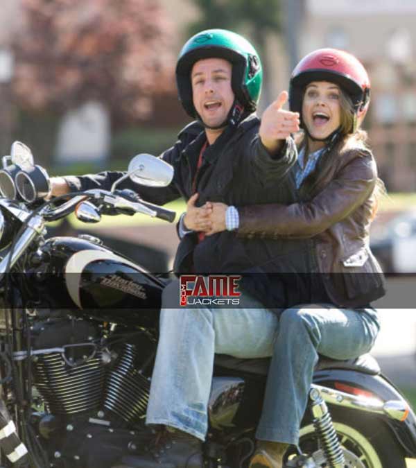 Bedtime Stories Jill Keri Russell Brown Leather Jacket