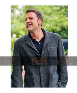 Ben Affleck Men's Grey Winter Coat