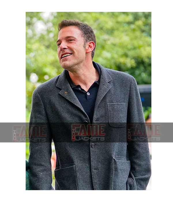 Ben Affleck Men's Grey Winter Coat