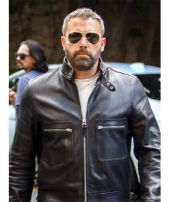 Ben Affleck Motorcycle Black Leather Jacket