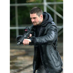 The Punisher Shearling Black Leather Jacket