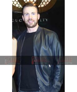 Alternative view of Chris Evans Black Casual Cow Leather Slim Fit Jacket