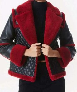 Aviator Pilot Style B3 Shearling Leather Jacket for Women