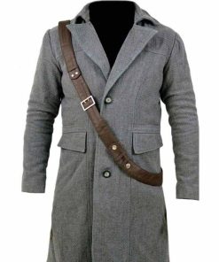 Blood Borne Game The Hunter Grey Trench Long Wool Overcoat