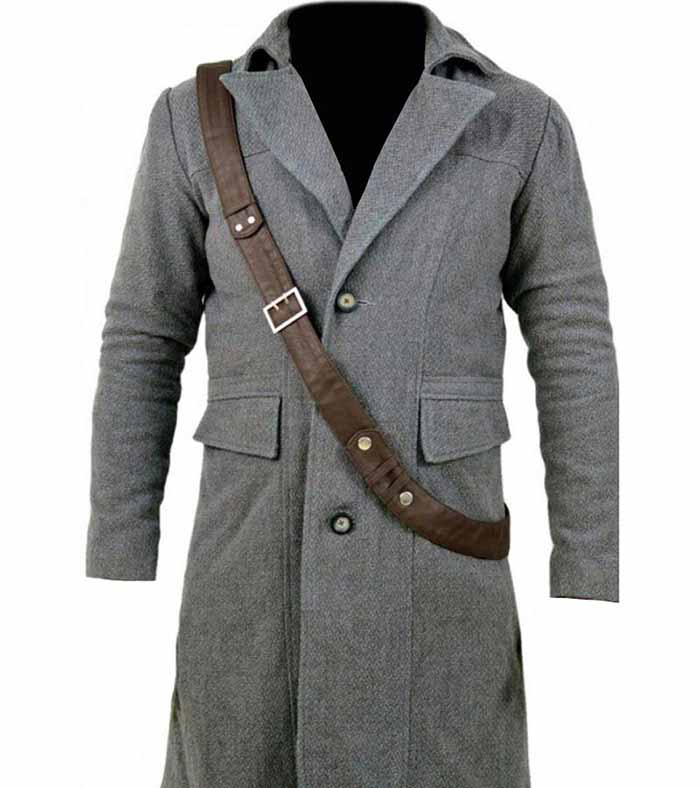 Blood Borne Game The Hunter Grey Trench Long Wool Overcoat