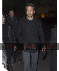 Alternative view of Bradley Cooper Men's Black Pea Coat