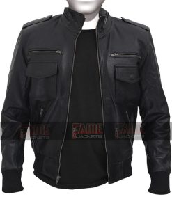 Alternative view of Jake Peralta Black Leather Jacket