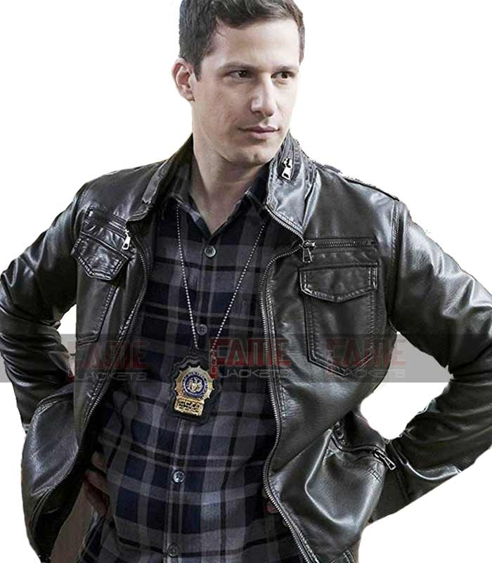 Jake Peralta Black Leather Jacket