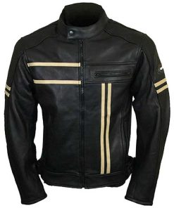 Cafe Racer Cruiser Retro Real Leather Vintage biker Jacket