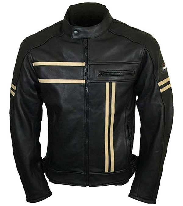 Cafe Racer Cruiser Retro Real Leather Vintage biker Jacket