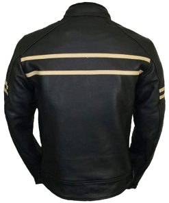 Alternative view of Cafe Racer Cruiser Retro Real Leather Vintage biker Jacket