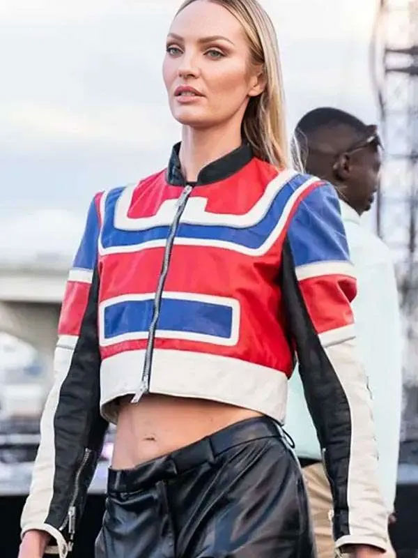 Buy Shop USA Flag Candice Swanepoel Zip Jacket