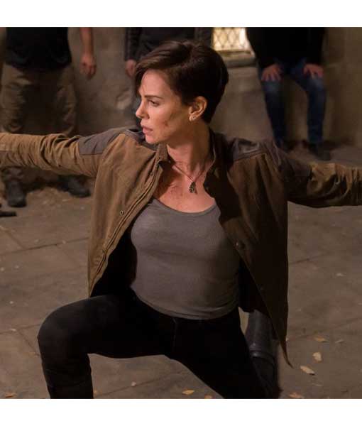 Charlize Theron The Old Guard Brown Cotton Jacket
