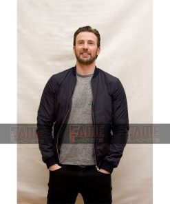 Chris Evans Black Casual Jacket For Men