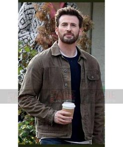Chris Evans Casual Lightweight Brown Cotton Jacket