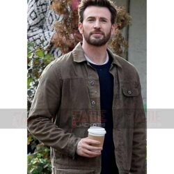 Chris Evans Casual Lightweight Brown Cotton Jacket