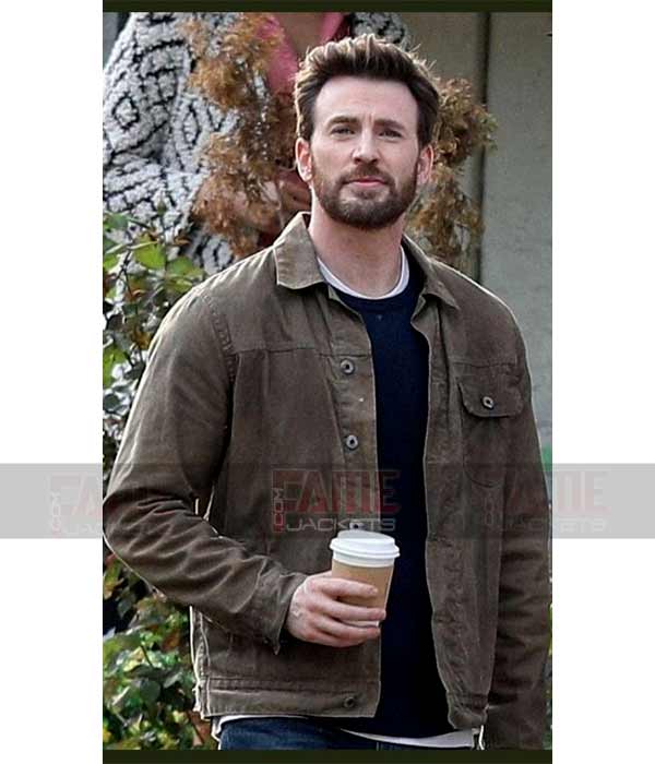 Chris Evans Casual Lightweight Brown Cotton Jacket