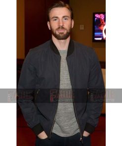 Chris Evans Grey Casual Cotton Jacket
