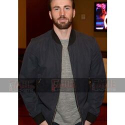 Chris Evans Grey Casual Cotton Jacket