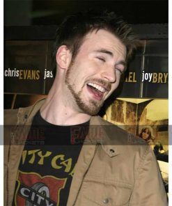 Alternative view of Chris Evans Khaki Cotton Casual Jacket