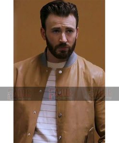 Chris Evans Tan Leather Jacket