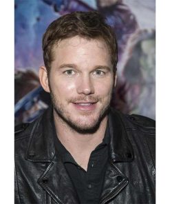 Alternative view of Chris Pratt Men Moto Leather Racers Jacket