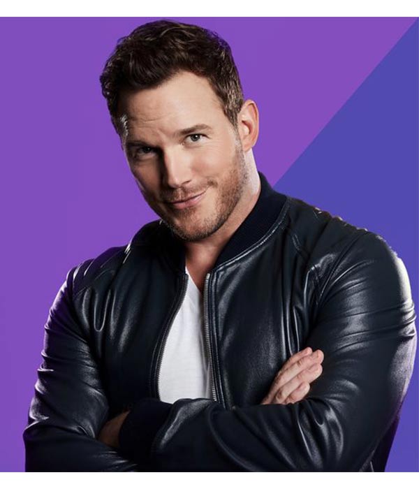 Chris Pratt Men's Black Bomber Real Leather Jacket