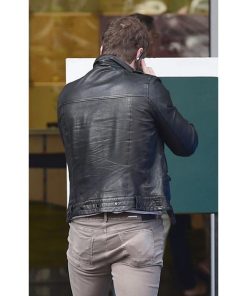 Alternative view of Chris Pratt Real Leather Biker Jacket For Men