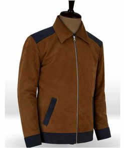 Alternative view of Cristiano Ronaldo Brown Suede Leather Jacket