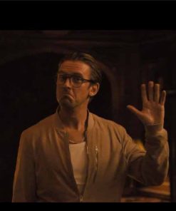 Alternative view of Dan Stevens Beige Bomber Jacket from Abigail 2024