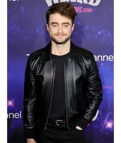 Daniel Radcliffe Weird The Al Yankovic Story Black Bomber Leather Jacket