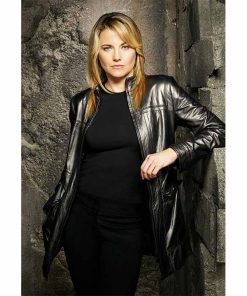 Alternative view of Battlestar Galactica D'Anna Biers Black Leather Coat