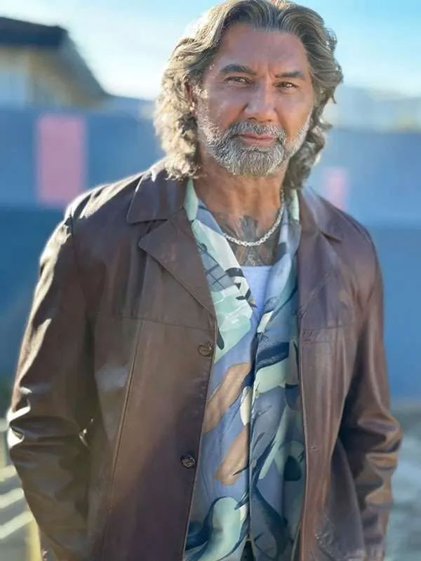 Buy Dave Bautista The Last Showgirl Brown Leather Jacket
