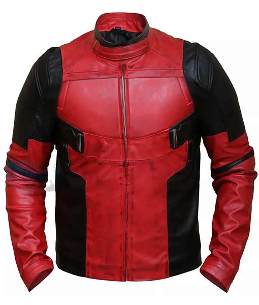 Wade Wilson Deadpool Distressed Biker Leather Jacket