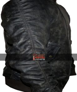 Alternative view of WWE Dean Ambrose Real Black Distressed Leather Jacket
