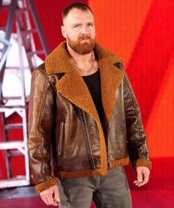 Alternative view of WWE Dean Ambrose Flight Aviator Jacket