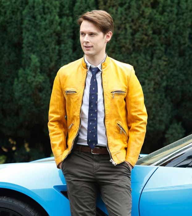 Samuel Barnett Dirk Gently's Holistic Detective Agency Leather Jacket
