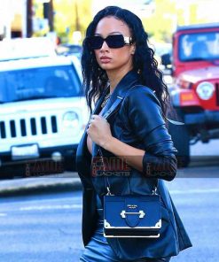 Alternative view of Draya Michele Sheepskin Leather Slim Fit Blazer