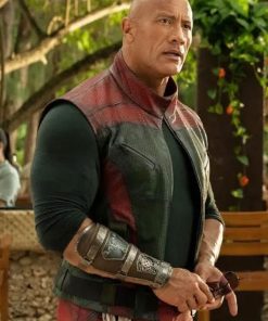 Shop Dwayne Johnson Red One 2024 Leather Vest