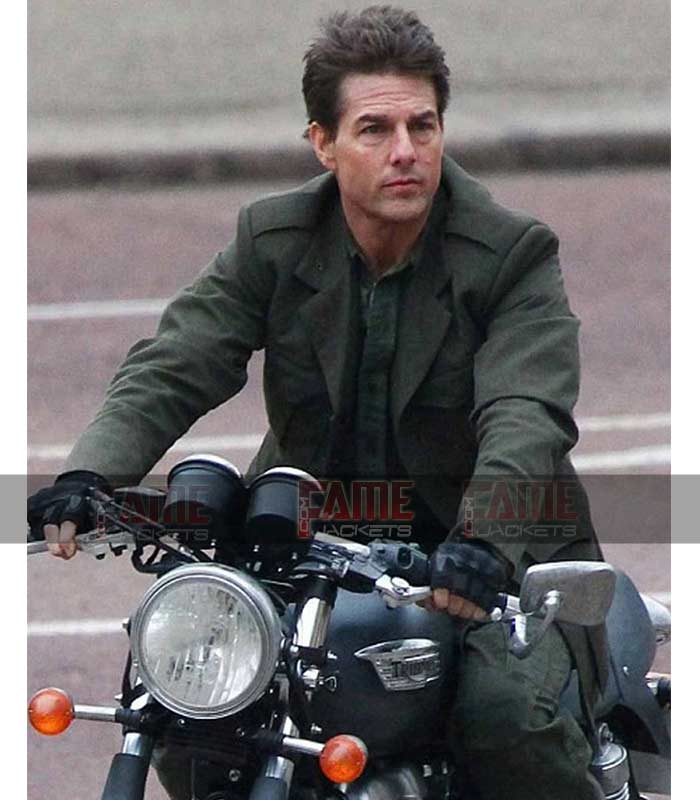Edge Of Tomorrow Tom Cruise Mens Green Cotton Army Coat