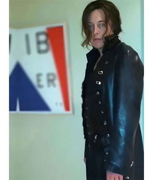 Elon Musk Trench Coat In Real Black Leather