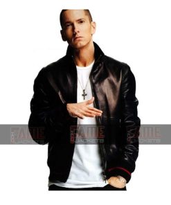 Eminem Not Afraid Vintage Leather Bomber Jacket