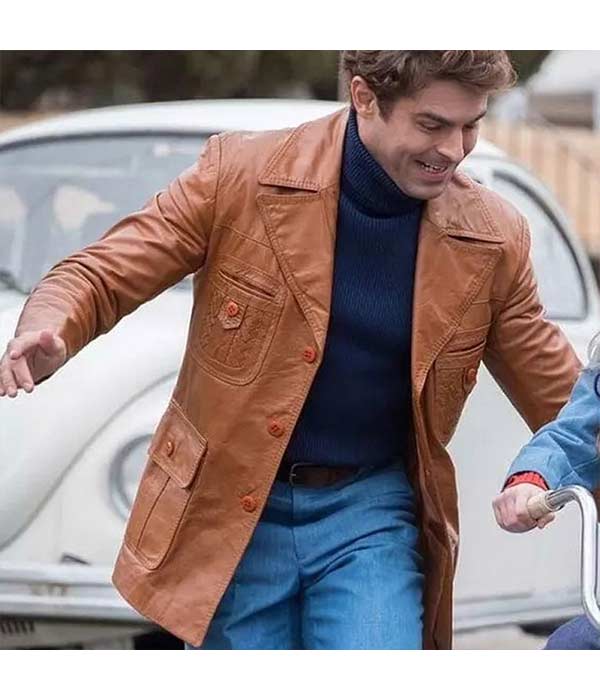 Ted Bundy Tan Brown Real Leather Jacket