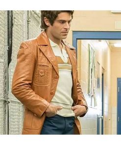 Alternative view of Ted Bundy Tan Brown Real Leather Jacket