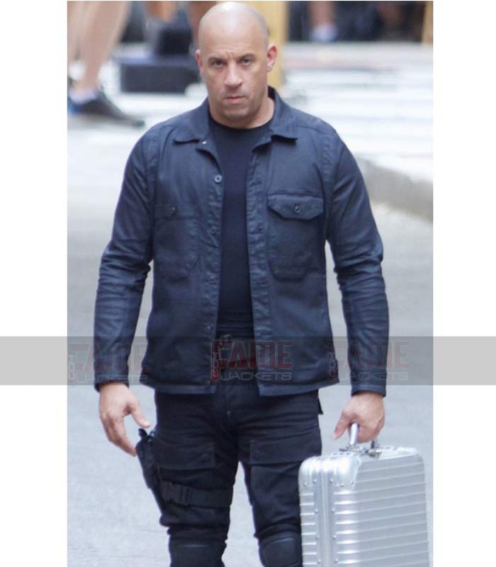 Fast And Furious 8 Dominic Toretto Genuine Leather Black Jacket