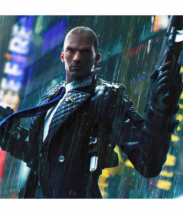 Garena Free Fire Rafael Quilted Black Pea Coat