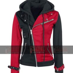 Harley Quinn Hoodie in Red & Black