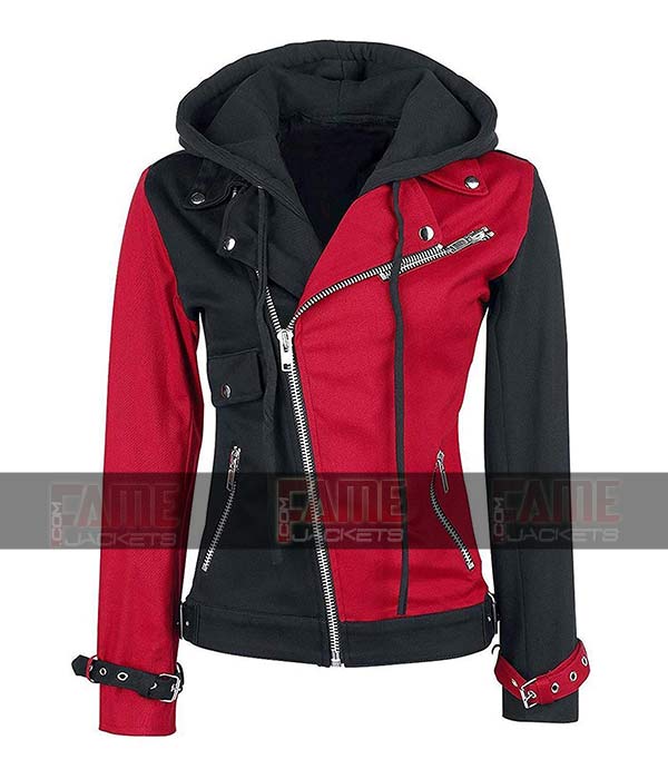 Harley Quinn Hoodie in Red & Black